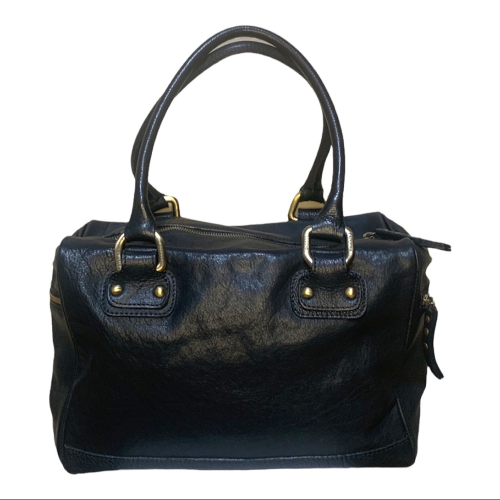 Caterina Lucchi Made in Italy Black Leather Handbag